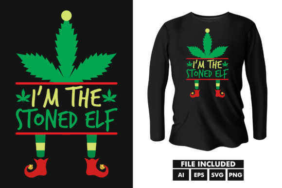Elf Weed Cannabis Christmas SVG T-shirt