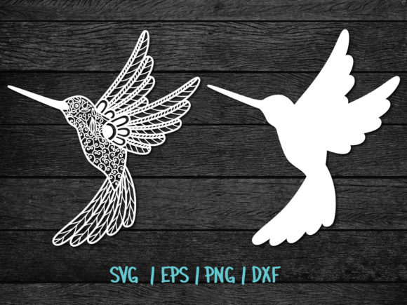 Hummingbird SVG, Flying Bird Mandala SVG