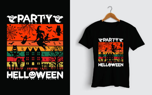 Style Halloween Party T Shirt Design