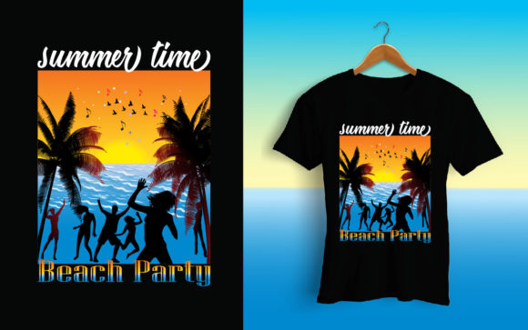 Summer Time Beach Party T-Shirt Design