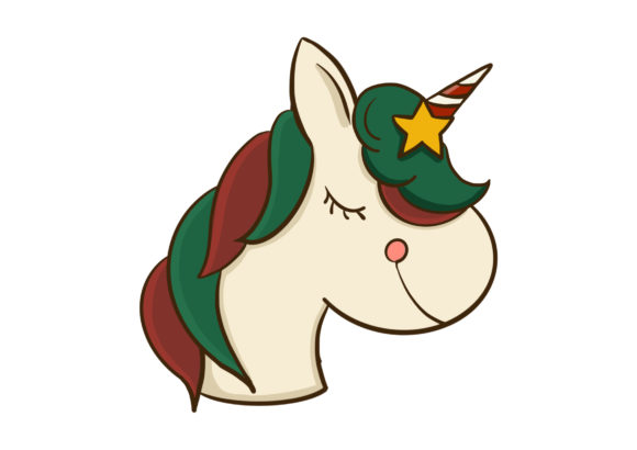 Unicorn Christmas Embroidery Design