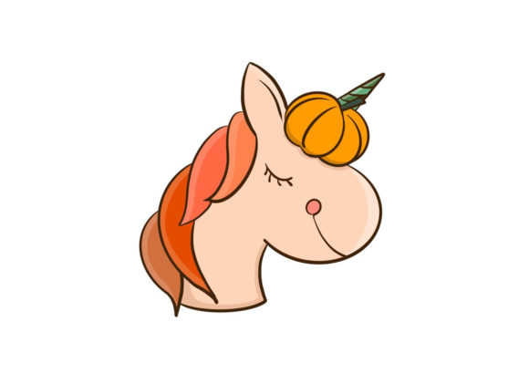 Unicorn Halloween Sticker Clipart