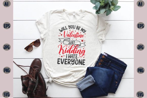 Valentine's Day Typography Svg T-Shirt